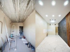 Room before and after renovation